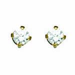 #32c Stud 24k Gold Plated 3mm Cz