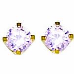 #39c Stud 24k Gold Plated 3mm Cz